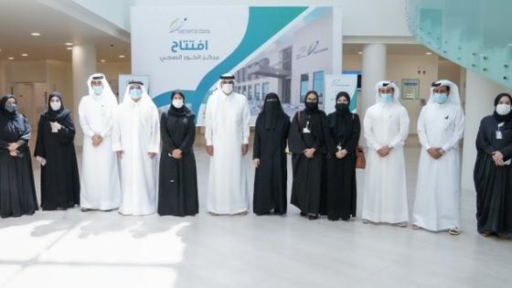 جانب من افتتاح مركز الخور الصحي الجديد