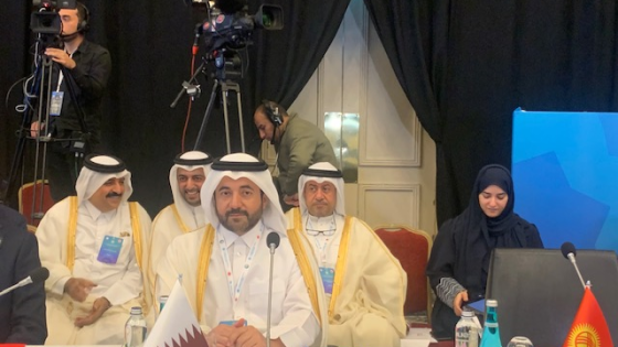 جانب من مشاركة الوفد القطري