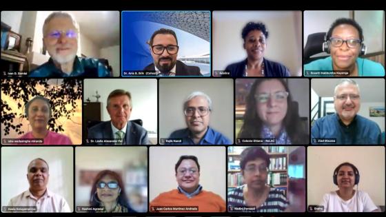 جانب من الجلسات الافتراضية للمؤتمر