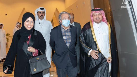 جانب من استقبال الأمين العام للأمم المتحدة