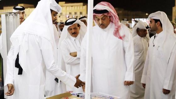 سعادة الدكتور خالد بن محمد العطية خلال الحفل الختامي