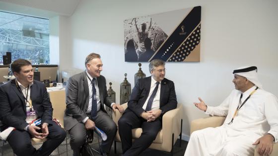 جانب من لقاء معالي رئيس مجلس الوزراء بنظيره الكرواتي