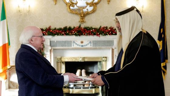 جانب من تسليم أوراق الاعتماد