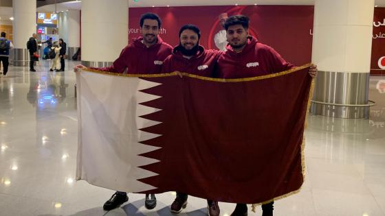 الفريق الطلابي القطري المشارك بالمسابقة