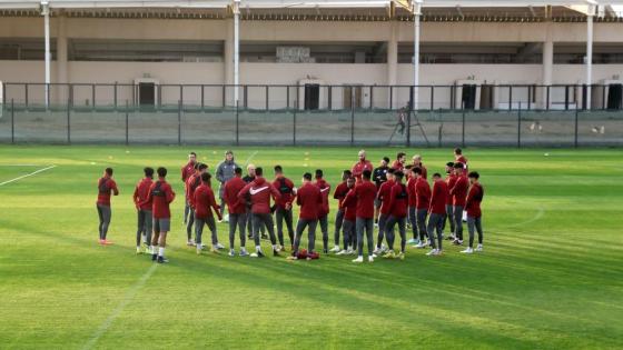 من تدريبات العنابي استعدادا لمواجهة الكويت