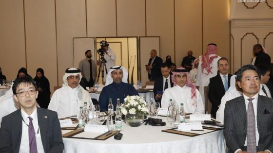 سعادة الشيخ الدكتور فالح بن ناصر بن أحمد آل ثاني وزير البيئة والتغير المناخي خلال حضوره للندوة