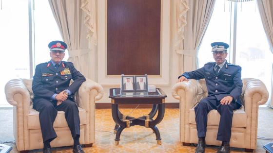 جانب من الاجتماع مع مدير الأمن العام الأردني