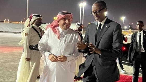 الرئيس بول كاغامي رئيس جمهورية رواندا يغادر الدوحة