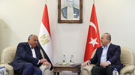 جانب من زيارة الوزير المصري إلى تركيا في فبراير الماضي