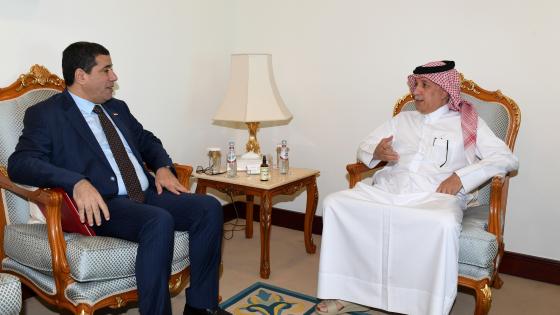 وزير الدولة للشؤون الخارجية خلال تسلم الرسالة الخطية