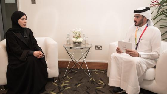 جانب من حوار سعادة الشيخة علياء مع وكالة الأنباء القطرية