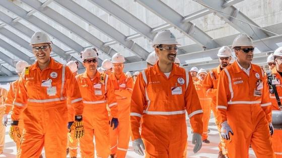 جانب من زيارة المهندس سعد الكعبي إلى راس ليفان الصناعية