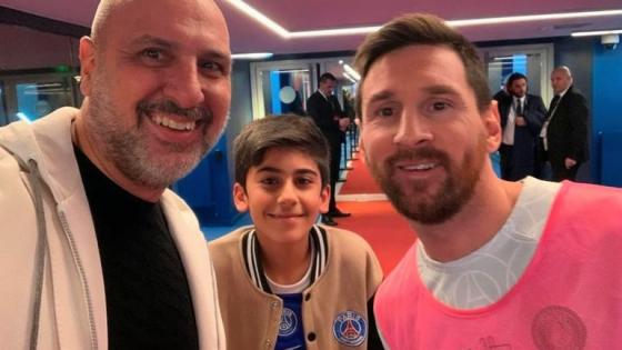 ليونيل مع بطل فيلم "ميسي بغداد"