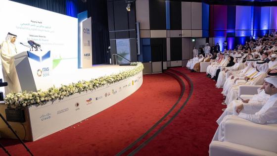 جانب من الكلمة الترحيبية لرئيس الجامعة