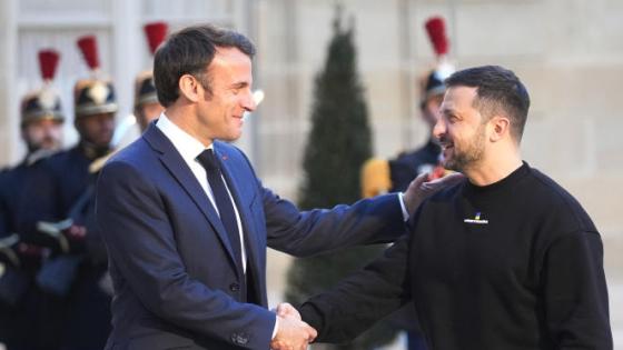 رئيس أوكرانيا والرئيسي الفرنسي