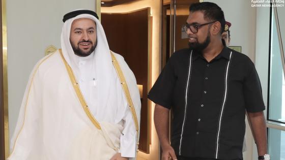 رئيس جمهورية غويانا التعاونية برفقة وزير الدولة بوزارة الخارجية