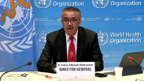 تيدروس أدهانوم غيبريسوس مدير عام منظمة الصحة العالمية