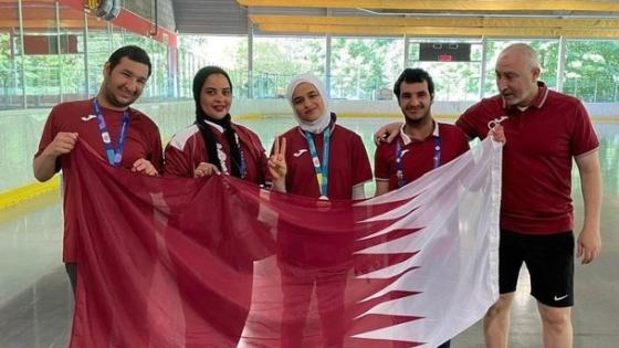 أبطال قطر بعد حصد الميداليات