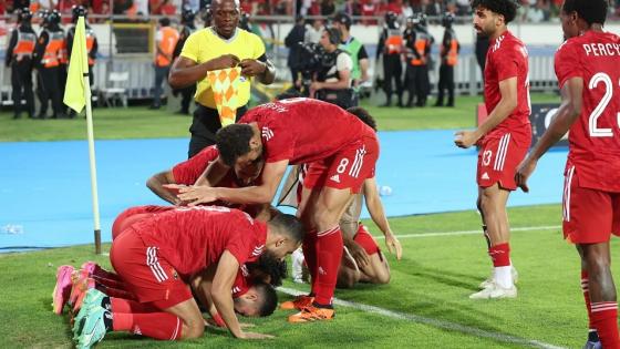 فرحة لاعبي الأهلي المصري