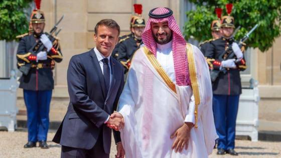 سمو الأمير محمد بن سلمان والرئيس الفرنسي ماكرون