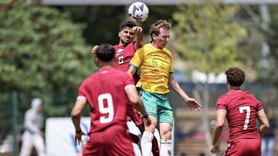 مباراة منتخب قطر الأولمبي ونظيره الأسترالي