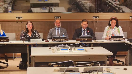 جانب من المشاركة القطرية في المائدة المستديرة