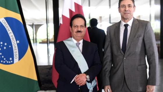 الرئيس البرازيلي وسفير قطر