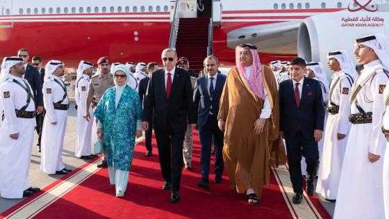 جانب من استقبال الرئيس التركي