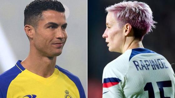 ميغان رابينو لاعبة أميركا والنجم رونالدو