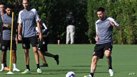 ميسي في التدريبات