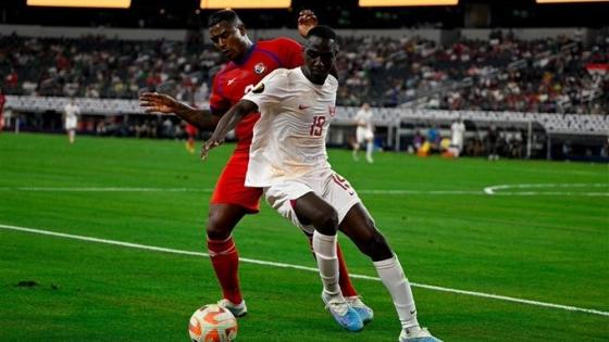 جانب من مباراة العنابي وبنما