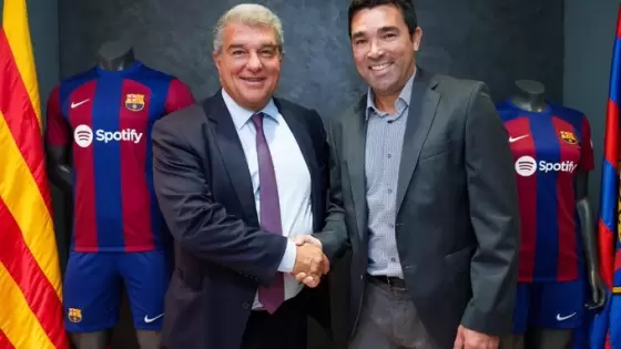ديكو وخوان لابورتا رئيس برشلونة