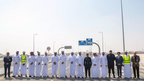 جانب من افتتاح التقاطع الجديد