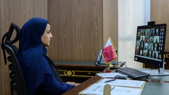 جانب من المشاركة القطرية في الاجتماع