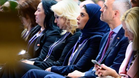 جانب من مشاركة سعادة وزير التنمية الاجتماعية والأسرة بالمؤتمر