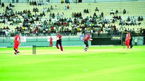 مباراة سابقة لمنتخب قطر للكريكت