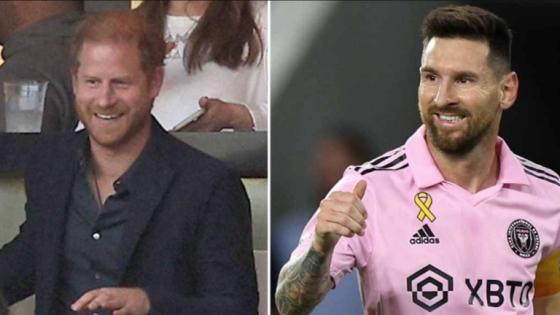 ليونيل ميسي والأمير هاري