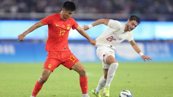 مباراة المنتخب القطري الأولمبي مع نظيره الصيني