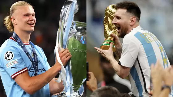 ليونيل ميسي وإيرلينج هالاند