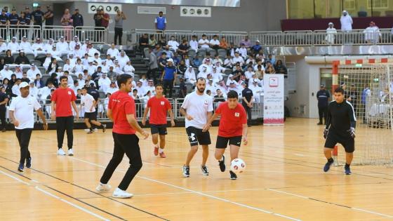 جانب من فعالية تدريب "صقور الملاعب"