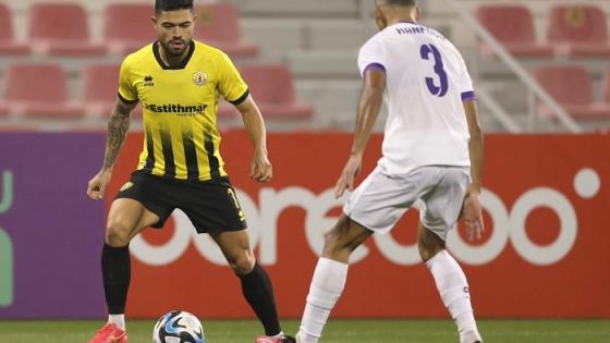 جانب من مباراة قطر ومعيذر