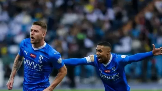 احتفالات لاعبي الهلال