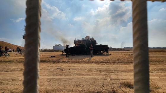 دبابة ميركافا إسرائيلية دمرتها القسام