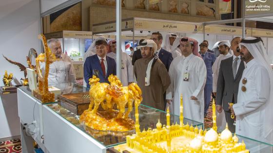 جانب من افتتاح معرض كتارا الدولي للكهرمان