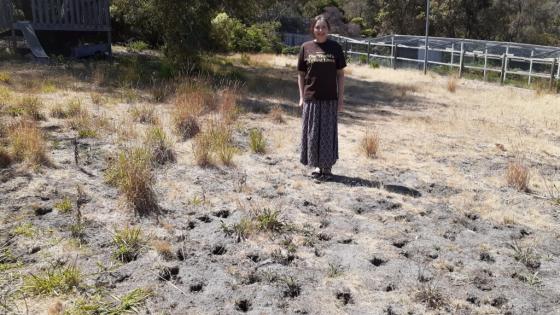 كاثلين موراي تقف في حديقتها "البشعة"