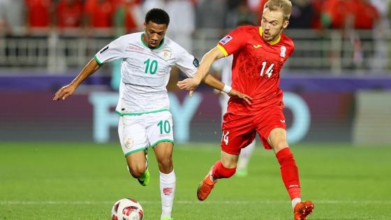 من مباراة عمان وقيرغيزيا