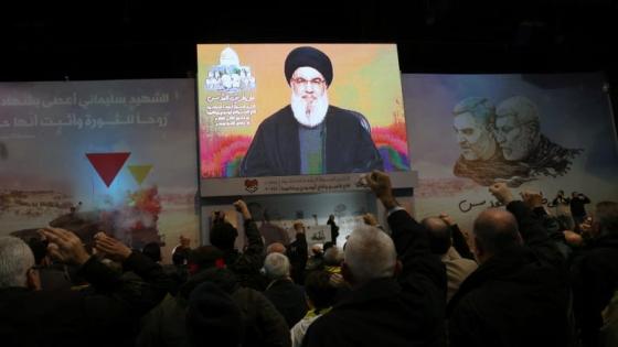 جماهير تشاهد خطاب نصر الله في ساحات لبنانية