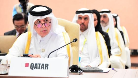 سعادة السيد سلطان بن سعد المريخي وزير الدولة للشؤون الخارجية