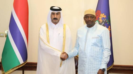 رئيس غامبيا وسفير قطر