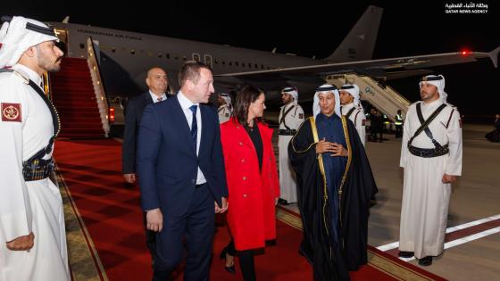 جانب من مراسم الاستقبال